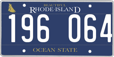 RI license plate 196064