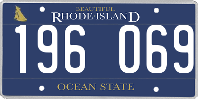 RI license plate 196069