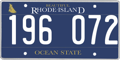 RI license plate 196072
