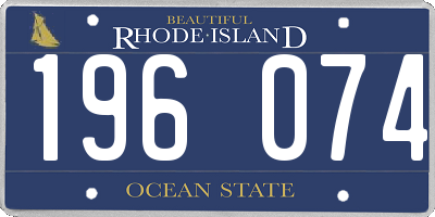 RI license plate 196074