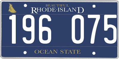 RI license plate 196075