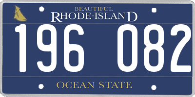 RI license plate 196082