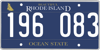RI license plate 196083