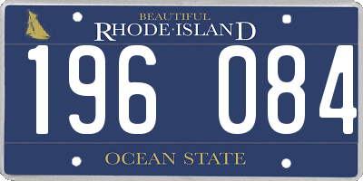 RI license plate 196084