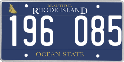 RI license plate 196085