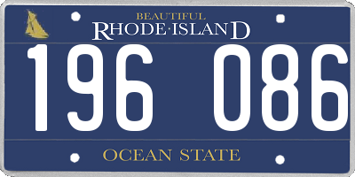 RI license plate 196086