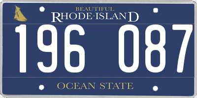 RI license plate 196087