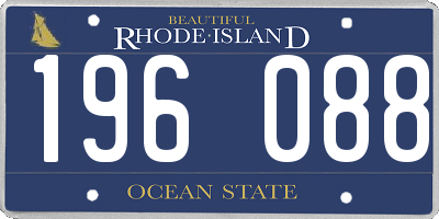 RI license plate 196088