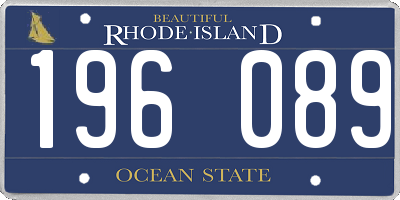 RI license plate 196089