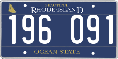 RI license plate 196091