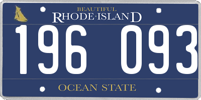 RI license plate 196093