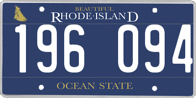 RI license plate 196094