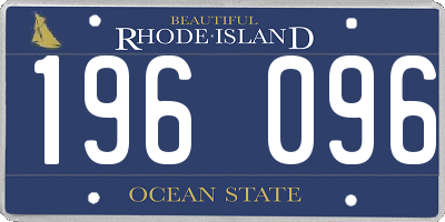 RI license plate 196096