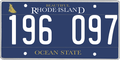 RI license plate 196097