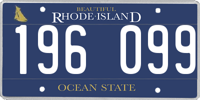 RI license plate 196099