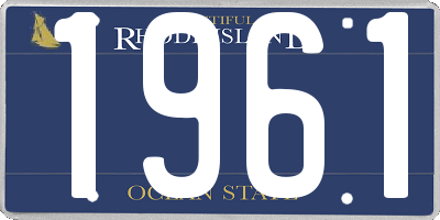 RI license plate 1961