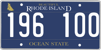 RI license plate 196100