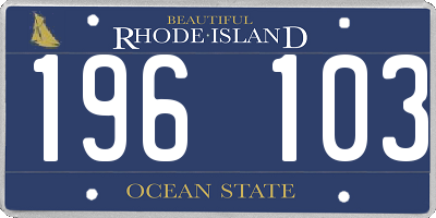 RI license plate 196103