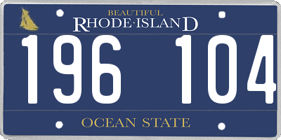 RI license plate 196104