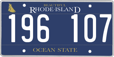 RI license plate 196107