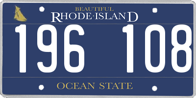 RI license plate 196108