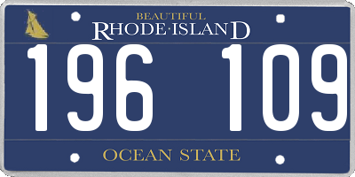RI license plate 196109