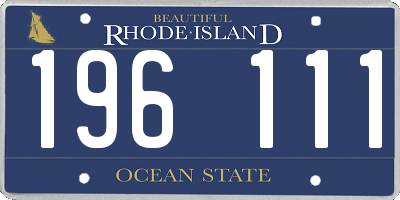 RI license plate 196111