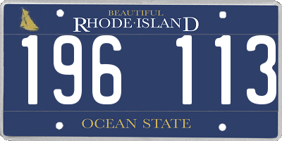 RI license plate 196113