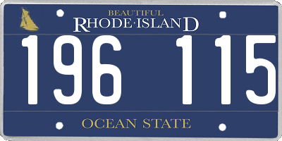 RI license plate 196115