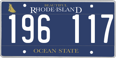 RI license plate 196117