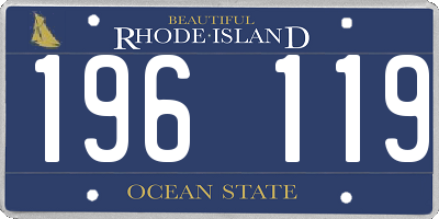 RI license plate 196119