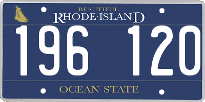 RI license plate 196120