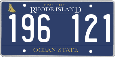 RI license plate 196121