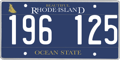 RI license plate 196125