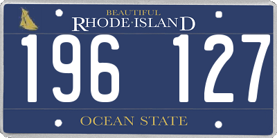 RI license plate 196127