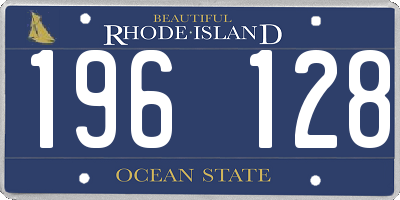 RI license plate 196128