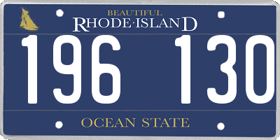 RI license plate 196130