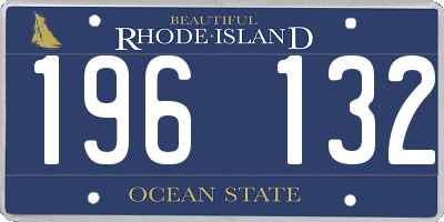 RI license plate 196132