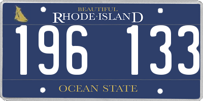 RI license plate 196133