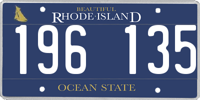 RI license plate 196135