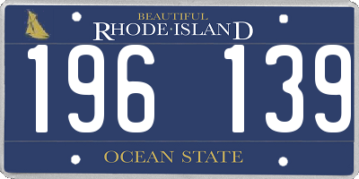 RI license plate 196139