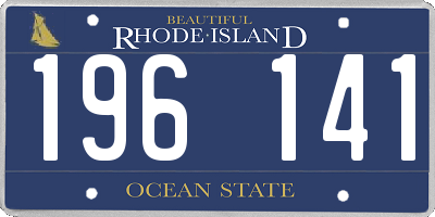 RI license plate 196141