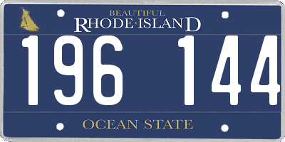 RI license plate 196144