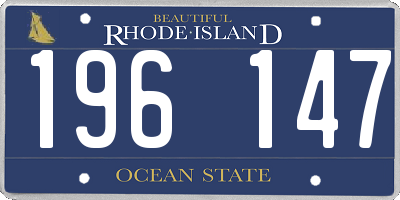 RI license plate 196147