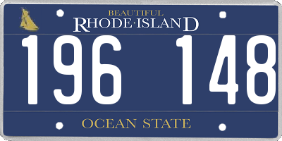 RI license plate 196148
