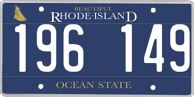 RI license plate 196149