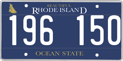 RI license plate 196150