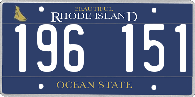 RI license plate 196151