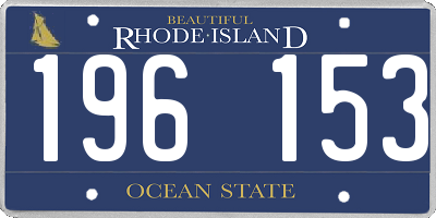 RI license plate 196153
