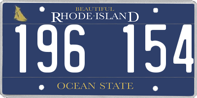 RI license plate 196154